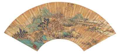 董浩 1785年作 江南春扇片 扇面